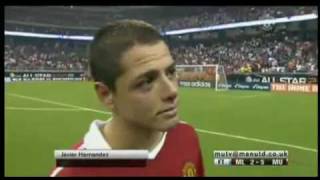 Javier Hernandez interview after Match  Man United vs MLS All Stars  28710 [upl. by Dunstan]