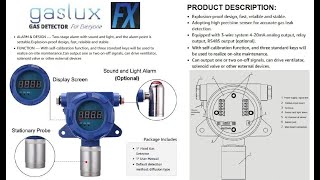 Output Alarm Signal Testing for Flammable Compound Leakage Detector Gaslux FX Combustible Gas Sensor [upl. by Spiegel]