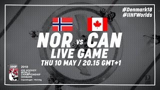 Norway  Canada  Full Game  2018 IIHF Ice Hockey World Championship [upl. by Ecidnak]