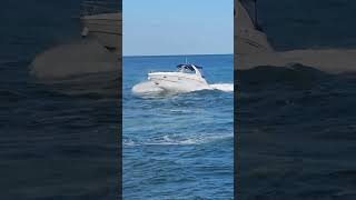 Small wake showers this great boat Manasquan River Inlet  New Jersey [upl. by Canada]