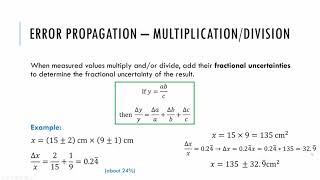 Propagation of error  IB Physics [upl. by Etnemelc]