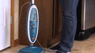 Hoover TwinTank Steam Mop Steam Cleaning Hard Floors with Steam Only WH20200 [upl. by Annairdna]