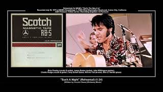 1970 RCA Such A Night Rehearsal Elvis Presley [upl. by Oppen]