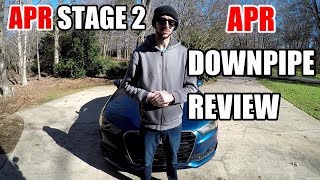 AUDI A3S3 APR DOWNPIPE REVIEW [upl. by Herc927]