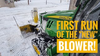 First Real Run of the John Deere 54 Snowblower on the 2025R [upl. by Grange]