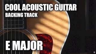 Cool Acoustic Guitar Backing Track In E Major  Version 2 [upl. by Schilt]