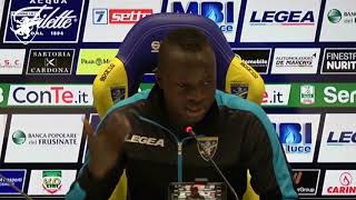 RAMAN CHIBSAH NELLA CONFERENZA STAMPA PRE FROSINONE PRO VERCELLI [upl. by Nosnar]