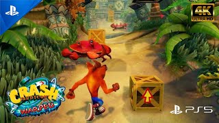 Crash Bandicoot Warped PS5 4K HDR Gameplay  Part 1 [upl. by Yht]