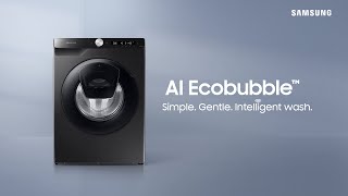 Samsung AI Ecobubble™ Washing Machine Simple Gentle Intelligent Wash [upl. by Sabella]