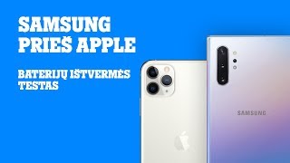 Samsung prieš Apple Baterijų Ištvermės Testas [upl. by Kenji]