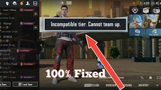 Incompatible tier can not team up problem in Battlegrounds Mobile India Fixed  Techmakanyt [upl. by Orozco]