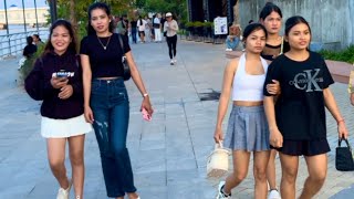 Phnom Penh City Walking Tour 4K  Walk Relaxing at Koh Norea  Cambodia Tourism 2024 [upl. by Bearce366]