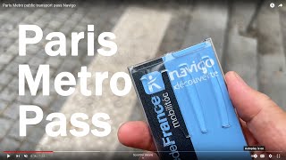 Paris Metro public transport pass Navigo [upl. by Nutsud]