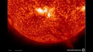 NASA images of a M56 class solar flare  Strong eruption seen by Solar Dynamics Observatory [upl. by Arremat]