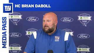 Brian Daboll Discusses Roster Decisions amp Team Captains  New York Giants [upl. by Aehsa]