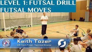 Futsal Training Drill Level 1 Futsal Moves [upl. by Anabel420]