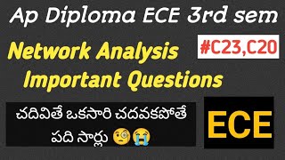 Network Analysis Important Questions ap diploma C23 ece network analysis important questions [upl. by Kutzenco153]