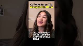 College Essay Tip from UCLA Student shorts collegeessay ucla [upl. by Biondo]