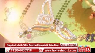 Homeshop18com  Mangalsutra Set In White American Diamonds By Asian Pearls [upl. by Meehyr]