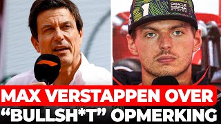 Verstappen reageert fel op commentaar van Wolff quotBullshtquot  GPFans News [upl. by Cohlette]