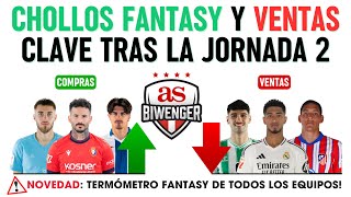 🚀 LOS MEJORES FICHAJES Y CHOLLOS FANTASY TRAS LA JORNADA 2  VENTAS CLAVE 🔍  BIWENGER 2425 [upl. by Burger]