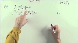 2008 SQA Advanced Higher Maths no4 Partial fractions [upl. by Prospero]