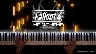 Fallout 4  Main Theme  Inon Zur  Piano Cover SHEET MUSIC MIDI [upl. by Lightman347]