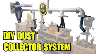 DIY Dust Collector System with Homemade Blast Gates and Automatic StartStop Function [upl. by Barvick]