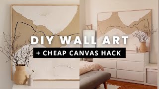 DIY TEXTURED WALL ART IDEAS  MODERN ART ON CANVAS [upl. by Antone]