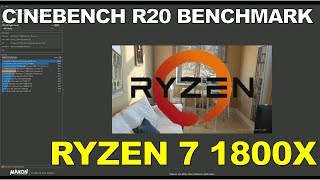 Cinebench R20 Benchmark Ryzen 7 1800X overclocked to 405GHz [upl. by Asir]