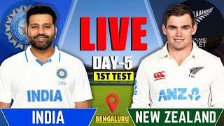 India vs New Zealand 1st Test Day 5  IND vs NZ Live Score amp Commentary  Live Cricket Match Today [upl. by Allicerp]