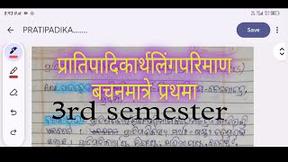 PratipadikarthaLingaParimanaBachanaMatre Prathama  Karaka Prakaranam  3rd Sem [upl. by Bullard]