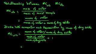 Moisture Content dry and wet basis [upl. by Atterol]