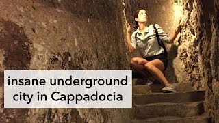 Incredible Underground City in Cappadocia  Travel Turkey [upl. by Nomaid]