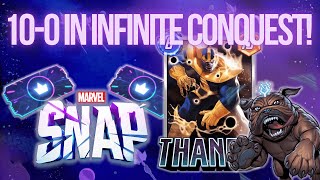 Undefeated INFINITE Conquest Thanos Lockjaw Deck Guide  Marvel Snap [upl. by Lekar880]