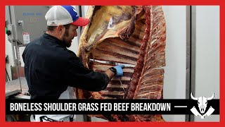 Beef Breakdown  Boneless Shoulder  Grass Fed  Carcass Breakdown [upl. by Findley]