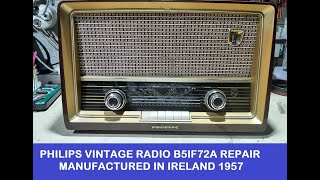 Philips B5IF72A vintage Radio Repair [upl. by Samtsirhc]