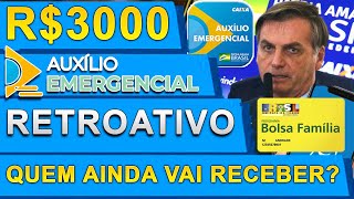 AUXÍLIO EMERGENCIAL RETROATIVO DE R3000 PARA PAI SOLTEIRO QUE ERA DO BOLSA FAMÍLIA E CADASTRO ÚNICO [upl. by Eciuqram657]