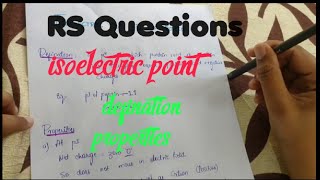 Isoelectric point biochemistry RS question [upl. by Koressa]