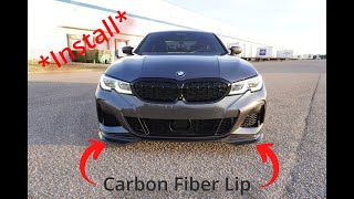 M340i Gets Carbon Fiber Front Lip install [upl. by Idur675]