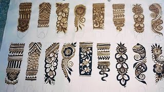 different type finger designs mehndi henna bridal [upl. by Anovad]