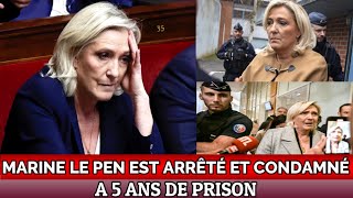 Marine Le Pen a été emprisonnée pendant 5 ans et bannie de la présidence 2027 [upl. by Nonna]