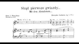 Mieczysław Karłowicz  Skąd pierwsze gwiazdy [upl. by Aklog]