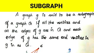 7 Subgraph in Graph Theory And Applications  Edge disjoint amp Vertex disjoint subgraph with Example [upl. by Nuhsed]