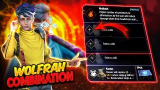 Wolfrah Character Skills Combination 2024  Br Rank Headshot Character Combination In Free Fire [upl. by Upali]