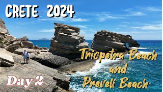 Crete 2024  Triopetra Beach and Preveli Beach [upl. by Leach]