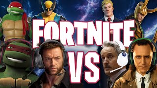 Fortnite Battle For The Multiverse  Raphael amp Wolverine vs Loki amp Mobius [upl. by Daggett]