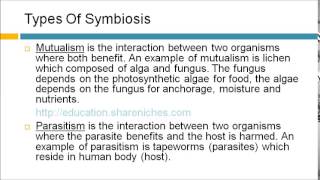 Types Of Symbiosis  Commensalism Mutualism Parasitism  Dynamic Ecosystem [upl. by Gorman370]