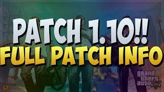 GTA 5 ONLINE UPDATE 110 PATCH INFO  GTA V MONEY GLITCH PATCHED GTA V MULTIPLAYER PATCH NOTES [upl. by Cummins]