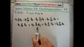 Vector Calculus for Electromagnetism 21  Vector Product Rule 6 [upl. by Enelear799]